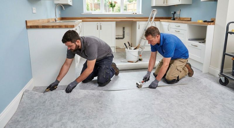 Sheet Linoleum Installation in Westport, MA