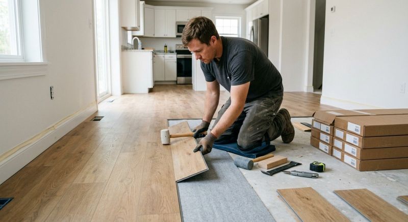 Vinyl Plank Floor Installation in Rehoboth, MA